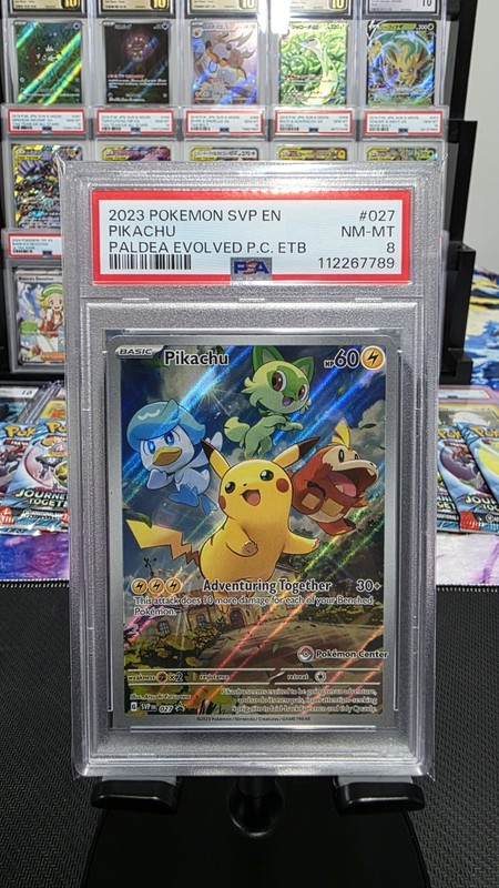 Pikachu Pokemon Center SVP 027 Promo PSA 8 Pokemon Card