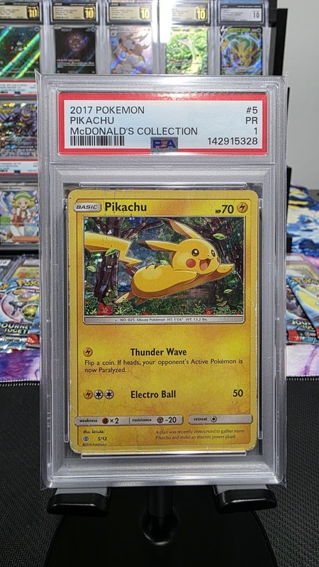 2017 POKEMON MCDONALD'S COLLECTION #5 PIKACHU PSA 1