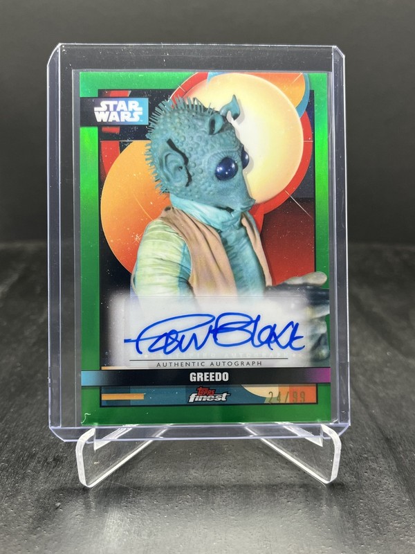2025 Topps Star Wars Paul Blake as Greedo Finest Autograph Green 24/99 #FA-PB
