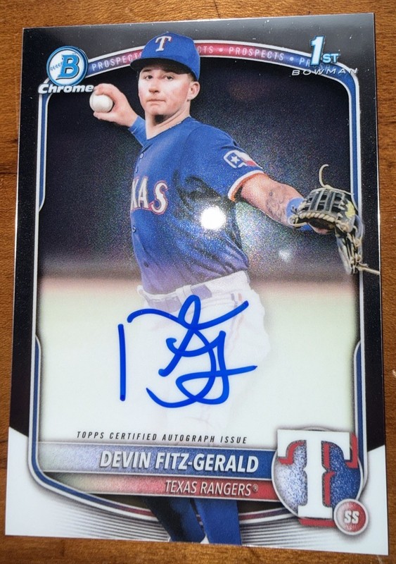 Devin Fitz-Gerald 2025 Bowman Chrome 1st Auto Autograph #CPA-DF RC Prospect