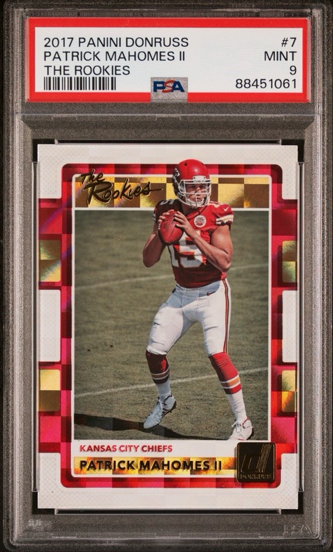 2017 Panini Donruss Patrick Mahomes RC The Rookies PSA 9 🔥