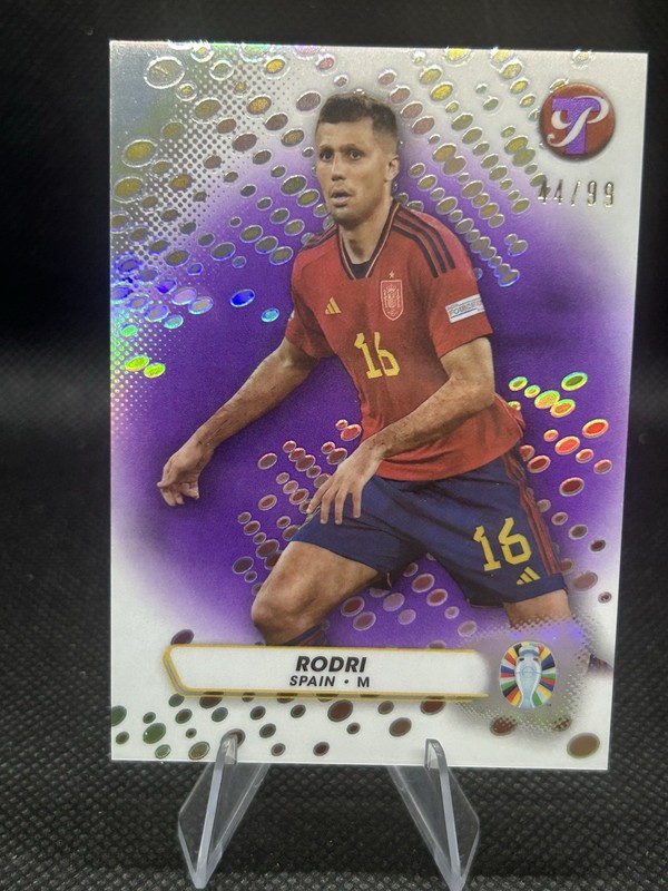 2024 Topps Pristine Rodri Purple Refractor /99 Spain Euro 2024 Manchester