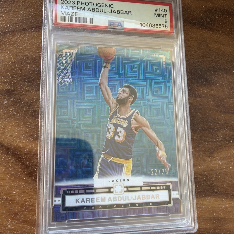 2023-24 Kareem Abdul-Jabbar Photogenic Maze PSA 9 #/25 