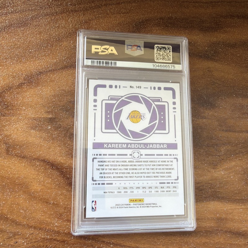 2023-24 Kareem Abdul-Jabbar Photogenic Maze PSA 9 #/25  view 2