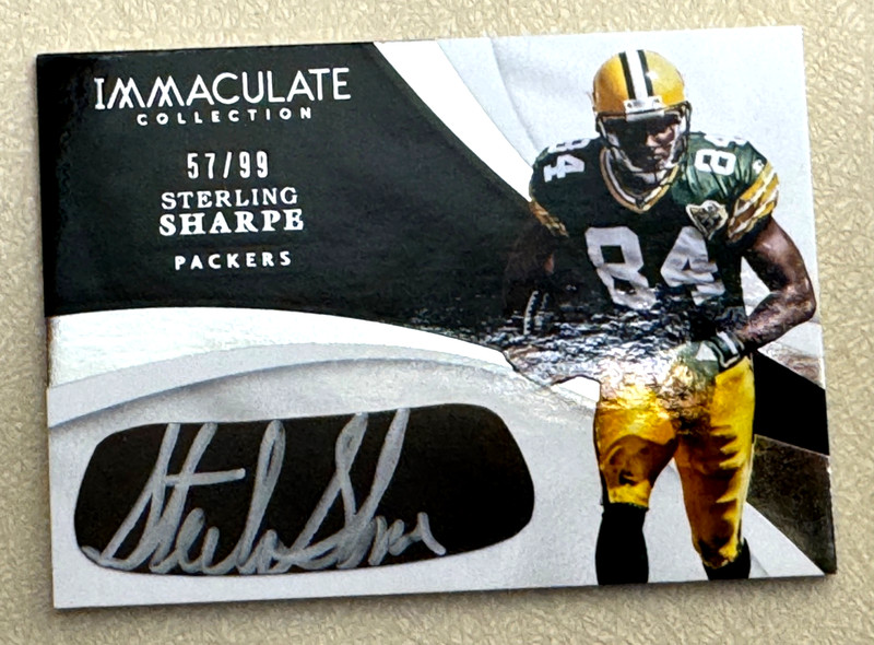 STERLING SHARPE 2017 Immaculate Auto Autograph EYE BLACK Green Bay Packers /99