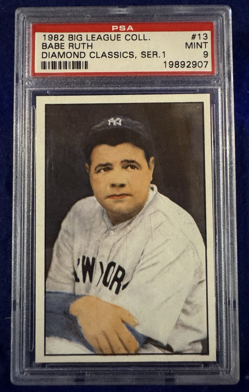 1982 BABE RUTH PSA 9 Mint Baseball Card Big League Diamond Classic Series 1 #13