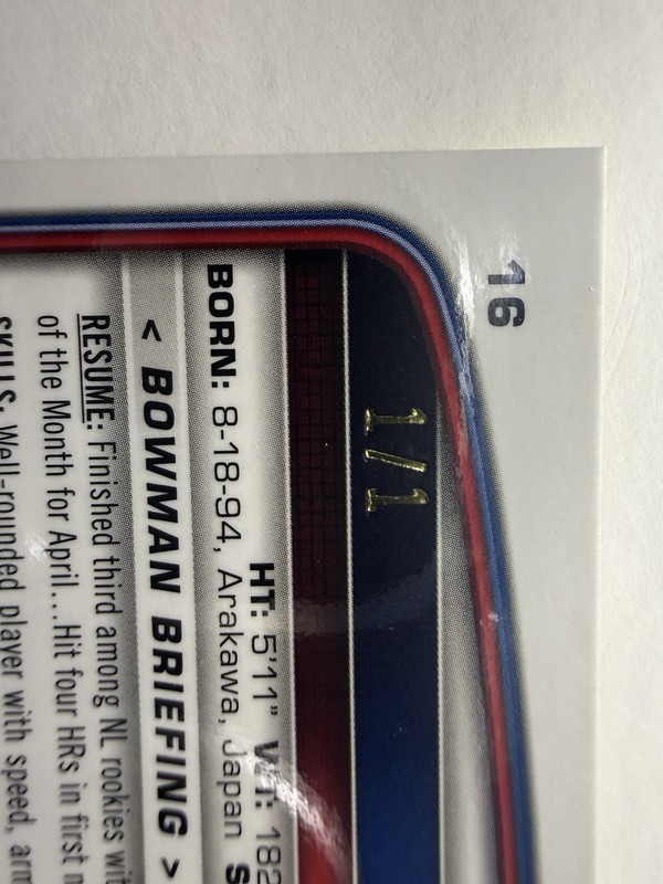 2023 Bowman Chrome - Seiya Suzuki #16 SuperFractor 1/1 Chicago Cubs 🔥🔥🐻 SSP view 2