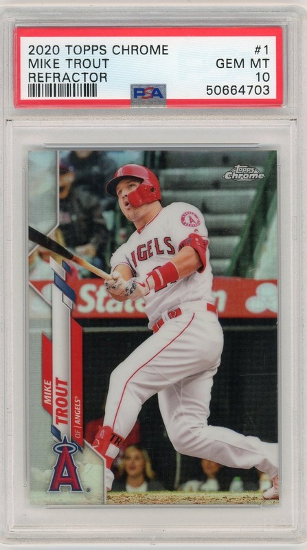 2020 Topps Chrome - Mike Trout #1 Refractor PSA 10 Gem Mint Angels
