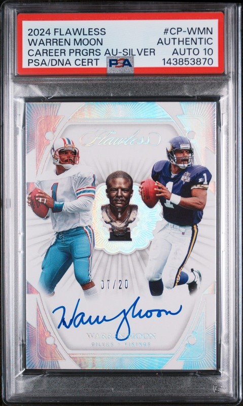 2024 Flawless Career Progressions Silver Warren Moon /20 Auto Oilers Vikings