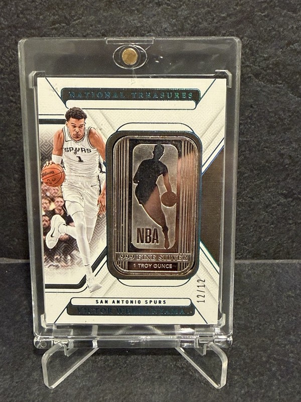 2024 Victor Wembanyama National Treasures Logo Man, Silver Bar 12/12