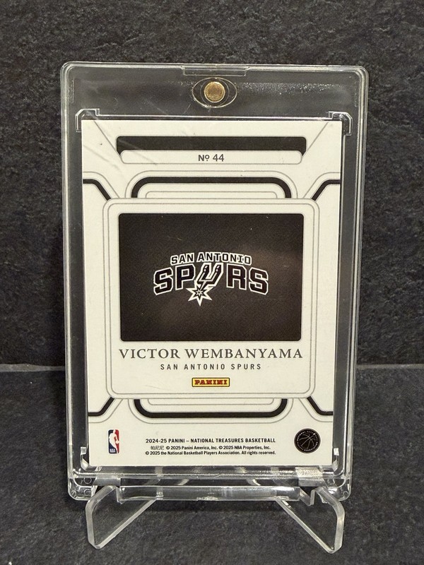 2024 Victor Wembanyama National Treasures Logo Man, Silver Bar 12/12 view 2