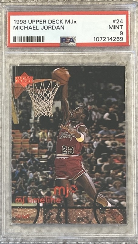 1998 UD MJx MICHAEL JORDAN TIMELINE #24~PSA 9~MINT SLAB~POP 16 W/ONLY 24 Higher!