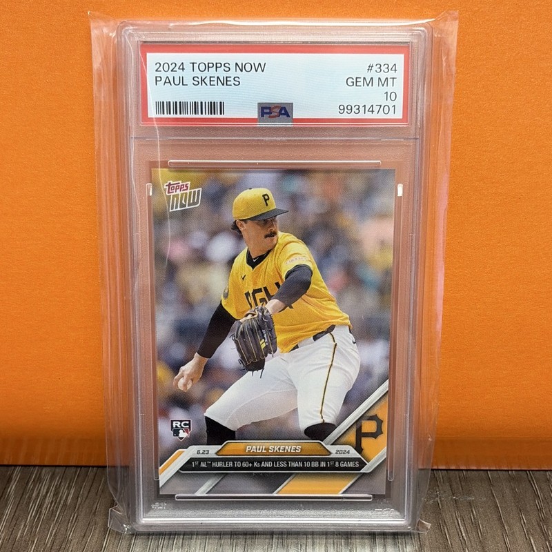 Topps 2024 Topps Now Paul Skenes Pittsburgh Pirates #334 Rookie PSA 10 /5121