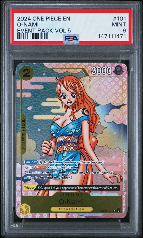 2024 ONE PIECE EVENT PACK VOL.5 #101 O-NAMI PSA 9