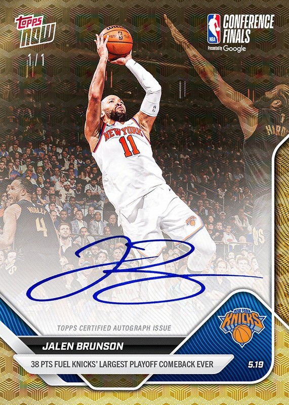 Jalen Brunson FUELED KNICKS LARGEST PLAYOFF COMEBACK *POSSIBLE 1/1 AUTO*PRESALE