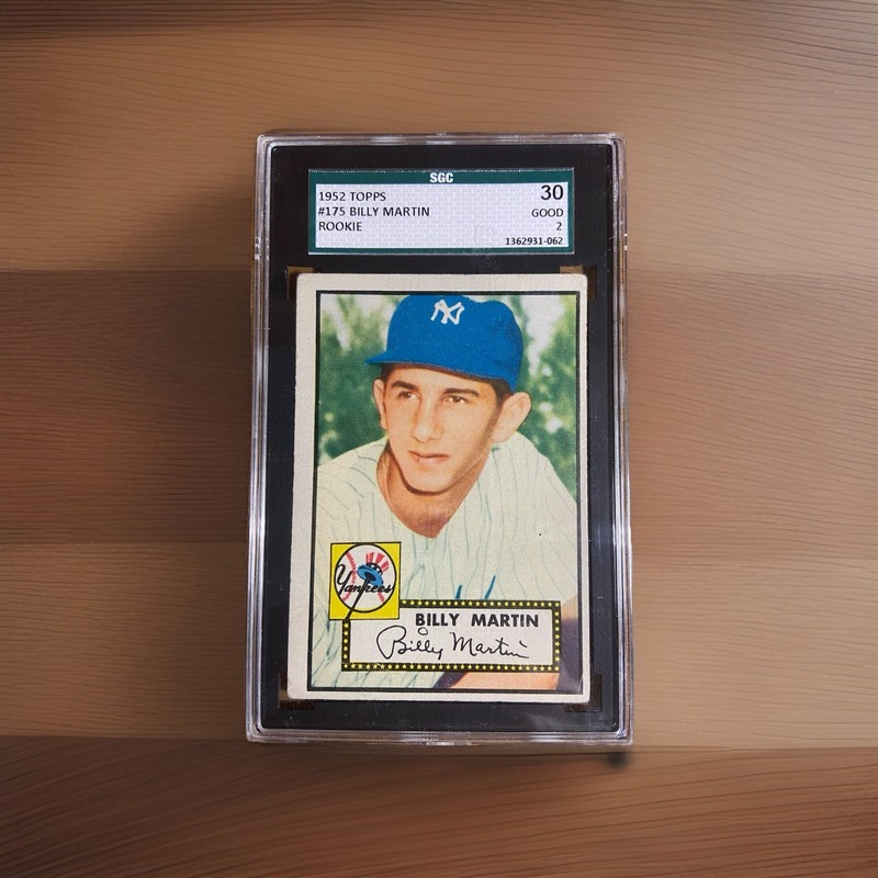 1952 Topps #175 Billy Martin Rookie Card SGC 2 Good NY Yankees HOF