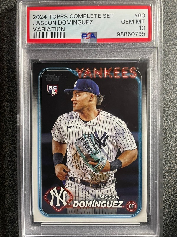 2024 Topps Complete Set Jasson Dominguez #60 Image Variation Rookie Card PSA 10
