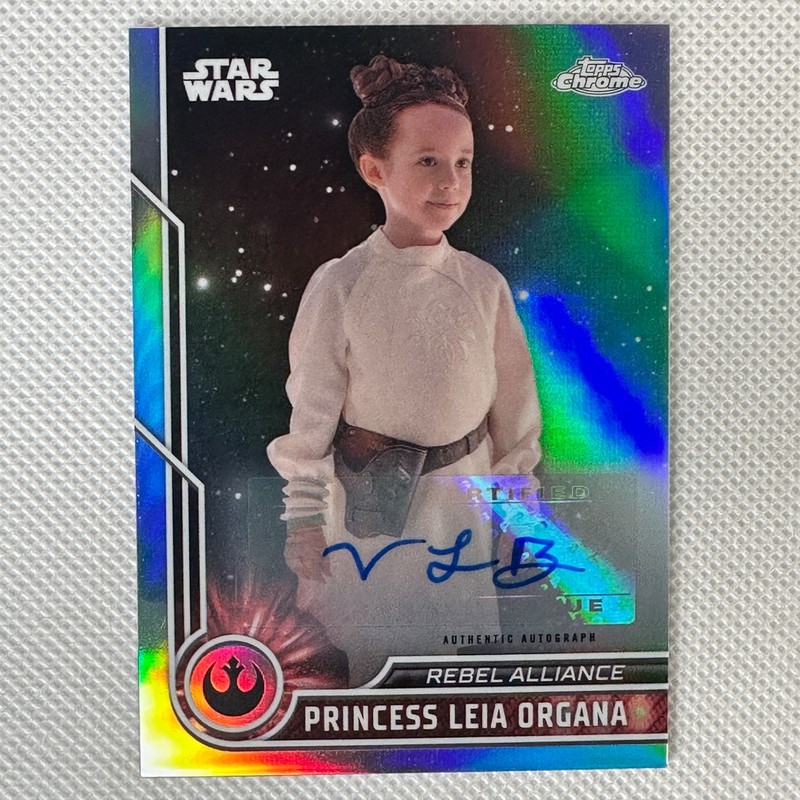2023 Topps Chrome Star Wars #17 Princess Leia Vivien Lyra Blair Autograph