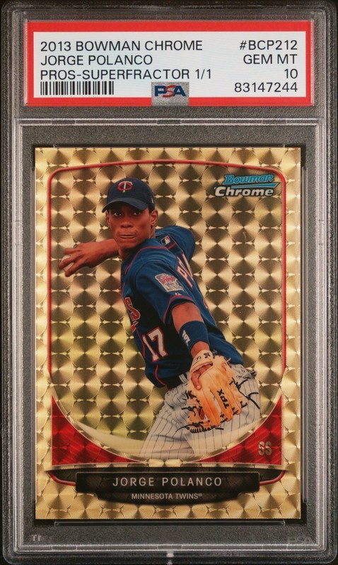 2013 BOWMAN CHROME JORGE POLANCO PROSPECT SUPERFRACTOR 1/1 💎GEM MT💎 PSA 10
