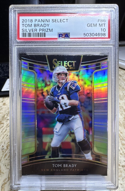 2018 Panini Select - Concourse Tom Brady #86 Silver Prizm PSA 10