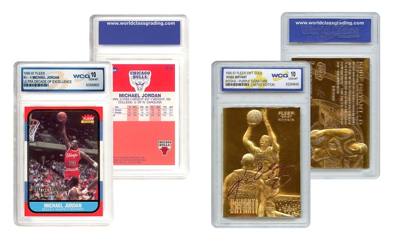 KOBE Bryant Gold & Michael JORDAN Decade Fleer Rookie Cards Set U4 - Gem Mint 10