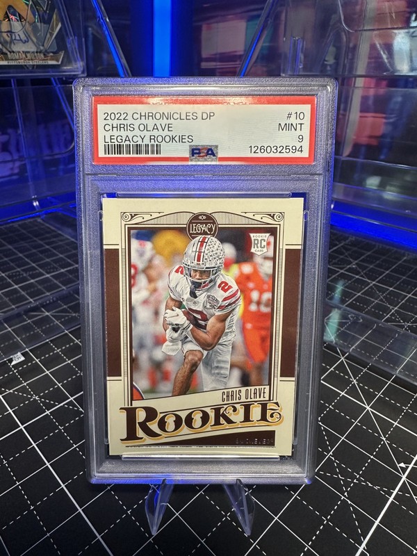 2022 Panini Chronicles Draft Picks - Legacy Rookies Chris Olave #10 (RC) PSA 9