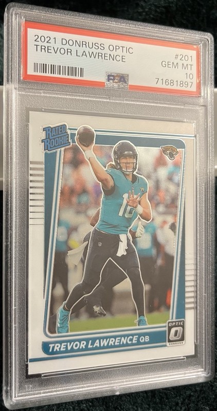 2021 Donruss Optic #201 Trevor Lawrence Rookie (RC) PSA 10 Jacksonville Jaguars