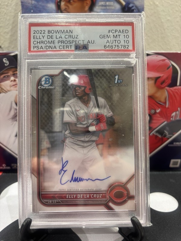 2022 Bowman, Elly de La Cruz 1st Bowman Auto PSA 10/10￼