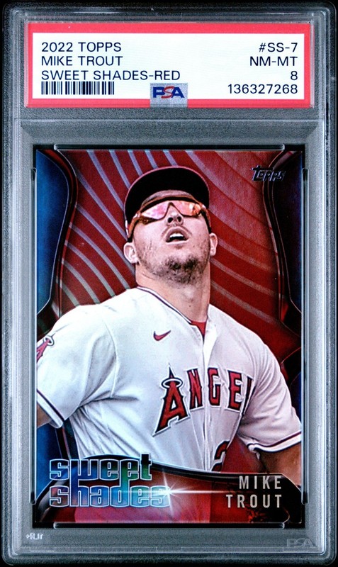 2022 TOPPS MIKE TROUT /10 SWEET SHADES RED #SS-7 PSA 8 (pop 1)