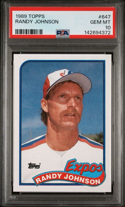 1989 Topps Randy Johnson RC #647 PSA 10 GEM MT Montreal Expos