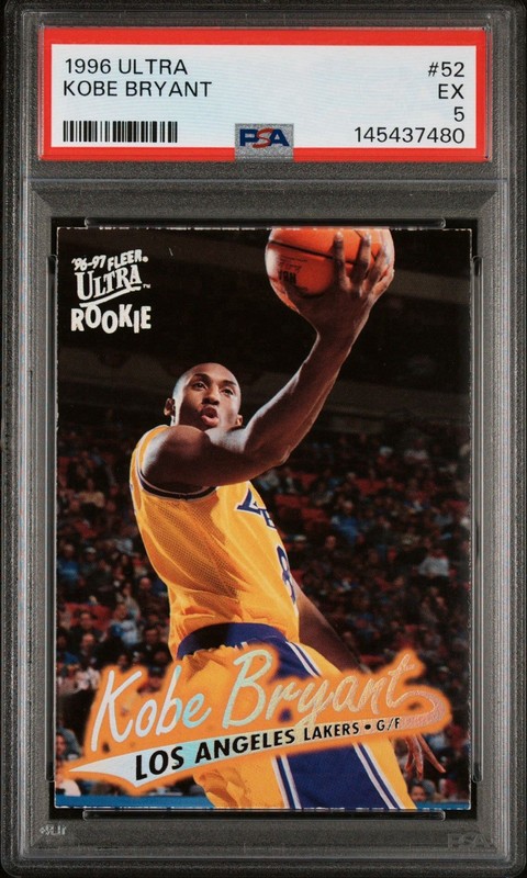 1996 Ultra Kobe Bryant RC #52 PSA 5 EX Los Angeles Lakers 
