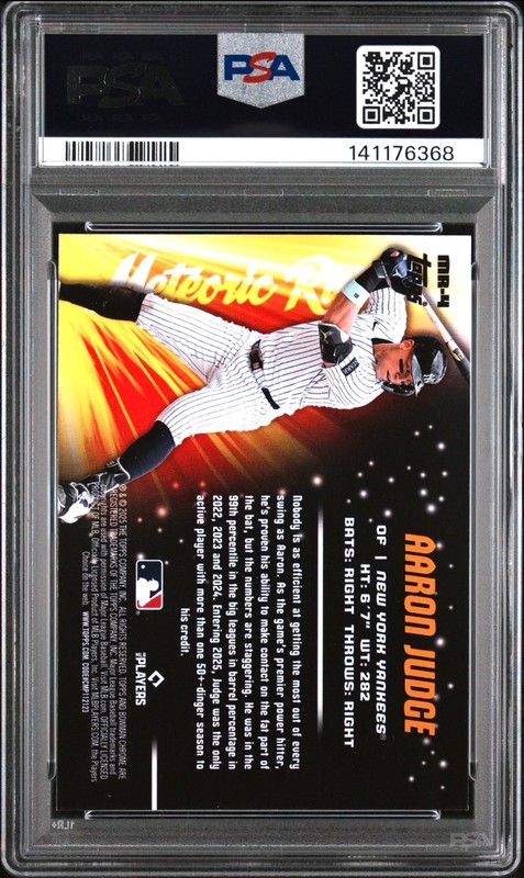 Aaron Judge RARE REFRACTOR BOWMAN CHROME INVESTMENT CARD YANKEES MVP ROY PSA 10 view 2