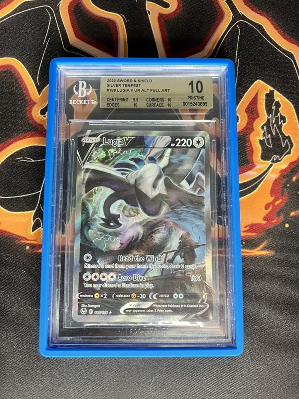 Pokemon Lugia V Silver Tempest Full Alt Art #186 BGS 10 Pristine