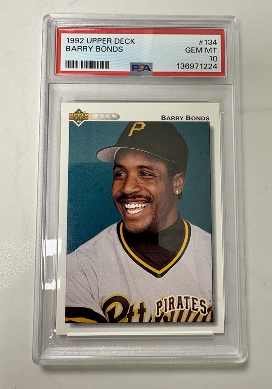 1992 Upper Deck Barry Bonds #134 PSA 10 Gem Mint Pirates Giants