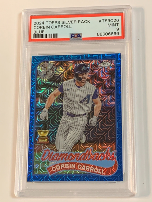 2024 Topps Silver Pack Blue Refractor #T89C26 Corbin Carroll /150- PSA 9 (Mint)