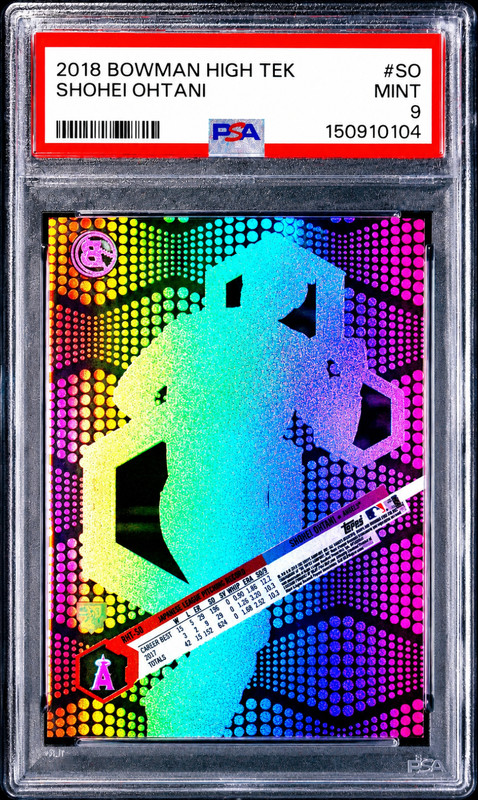 Shohei Ohtani RARE ROOKIE RC REFRACTOR BOWMAN INVESTMENT CARD MVP ROY PSA 9 view 2