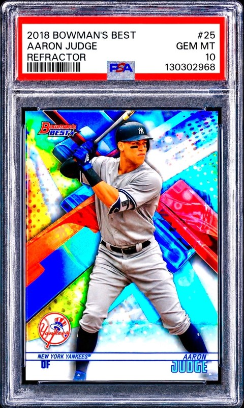 Aaron Judge REFRACTOR BOWMAN CHROME YANKEES PSA 10