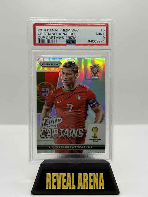 2014 Panini Prizm World Cup Cup Captains Cristiano Ronaldo #5 Silver Prizm PSA 9