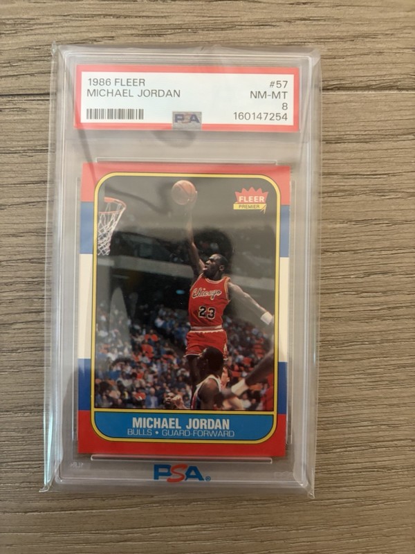 Fleer 1986-87 Michael Jordan Rookie #57 PSA Graded Chicago Bulls Basketball