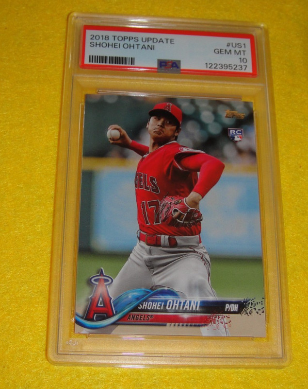2018 Topps Update Series - Shohei Ohtani #US1 Pitching, Red Jersey (RC) PSA 10