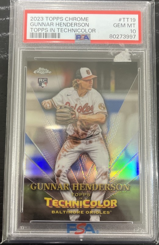2023 Topps Chrome Gunnar Henderson Topps In Technicolor PSA 10 RC