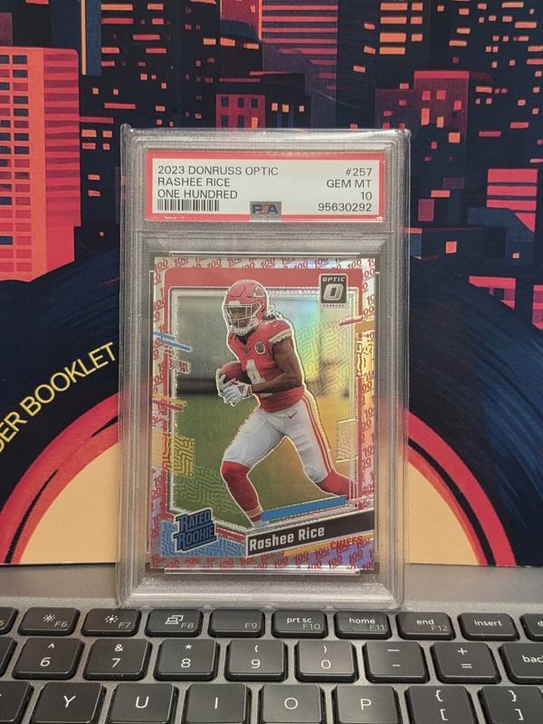 2023 Donruss Optic ONE HUNDRED #257 Rashee Rice Rookie PSA 10 GEM MINT LOW POP