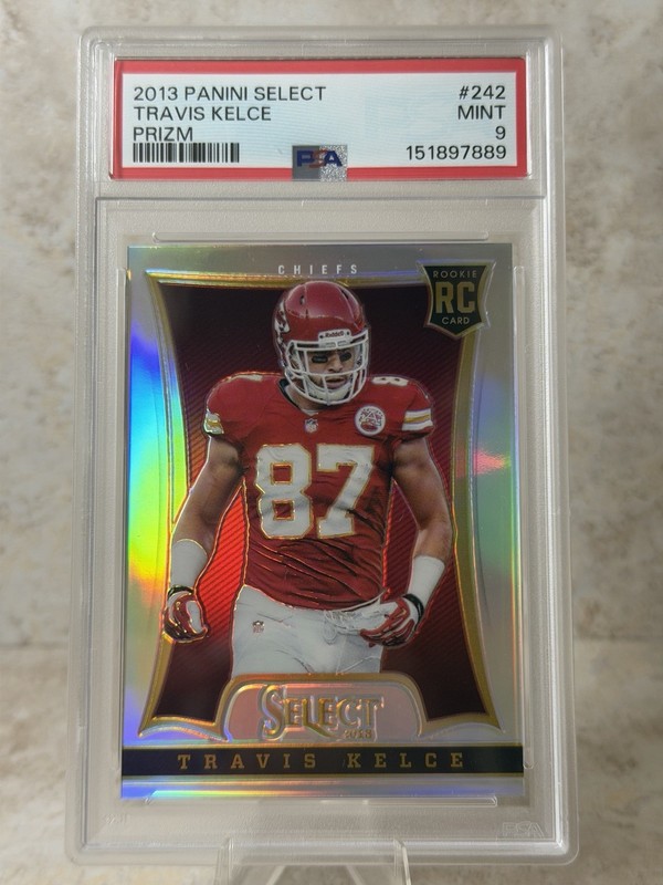 2013 Panini Select Travis Kelce Prizm #242 (RC) Kansas City Chiefs PSA 9 GEM MT