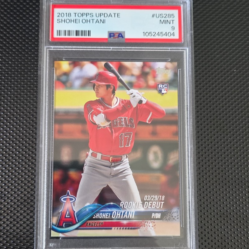 Topps 2018 Update Shohei Ohtani #US285 Angels Rookie Debut PSA 9