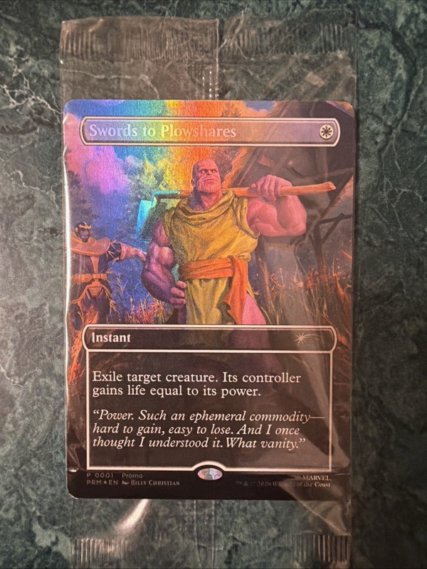 MAGIC THE GATHERING MTG PSA Promo Swords to Plowshares THANOS MARVEL CARD SEALED