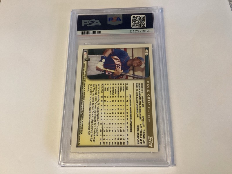1999 Topps - David Ortiz #291 PSA 9 Minnesota Twins view 2