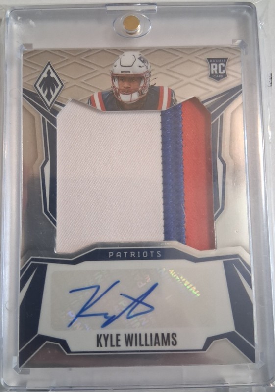 Panini 2025 Phoenix Football Kyle Williams Patriots RC RPS Patch Auto /199