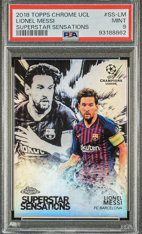 Lionel Messi - TOPPS Chrome Refractor PSA 9 - ARGENTINA World Cup Champions