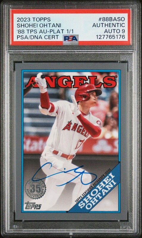 2023 Topps Shohei Ohtani 1988 Topps Auto Platinum 1/1 #88BASO