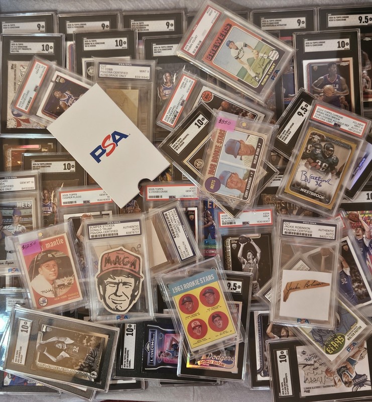 SPORTS CARDS FIRE SALE MYSTERY SLAB PACK BOX PSA SGC VINTAGE & NEW MLB NFL NBA view 2